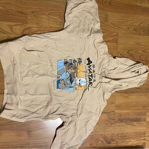 Tan Graphic Hoodie with Avatar Design